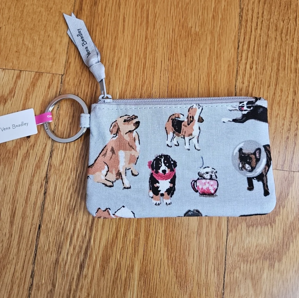 Vera Bradley Dog Show Zip ID Case NWT